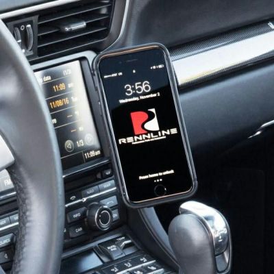 ポルシェ 991/ボクスター/ケイマン専用 マグネットスマホホルダー(ダッシュマウント)【Rennline】 PM01.04 スマホ装着画像