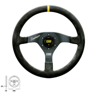 OMP ステアリング TARGA スエード 330mm OD/2005/NN（OMP スエード）
