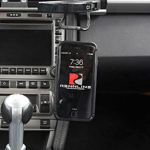 ポルシェ 997/ボクスター/ケイマン専用 マグネットスマホホルダー【Rennline】PM01.11　商品装着イメージ画像（スマホあり）