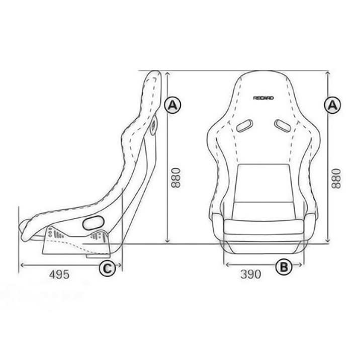 RECARO】ポールポジションN.G フルバケット(グラスファイバー・レザーブラック)