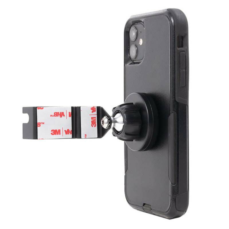 フォルクスワーゲン ティグアン(AD1)専用 マグネット・スマホホルダー【Rennline】　スマホ装着時の商品本体画像(後ろから)