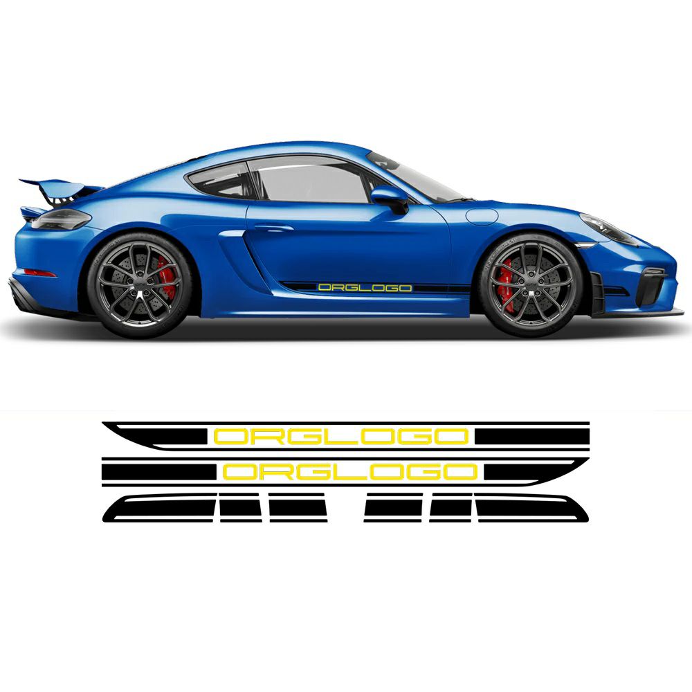 ポルシェ ボクスター/ケイマン カスタマイズ サイド RACING デカール
