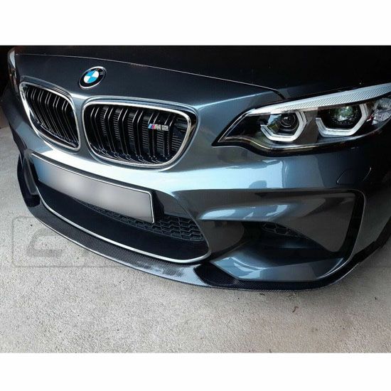 即購入OKです！BMW M2 F87用カーボンフロントスプリッター　左右セット BMW 純正 G87 M2 2シリーズ M Performance カーボン