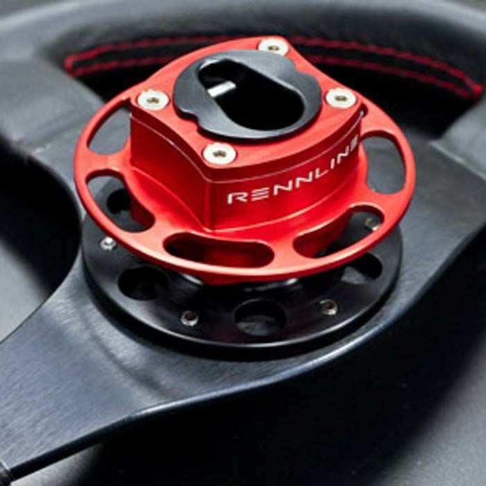 ステアリングホイール・クイックリリースハブ(レッド)【Rennline】